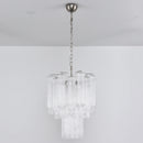 Transparent Murano Glass Tube Chandelier