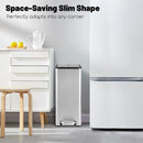 12 Gal Stainless Steel Trash Can with Soft-Closing Wing Lids-Silver by LJGDeals