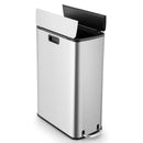 12 Gal Stainless Steel Trash Can with Soft-Closing Wing Lids-Silver by LJGDeals