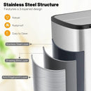 12 Gal Stainless Steel Trash Can with Soft-Closing Wing Lids-Silver by LJGDeals