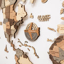 Travel Tracker 3D Wooden World Map – Smokey