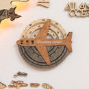 Travel Tracker 3D Wooden World Map – Smokey