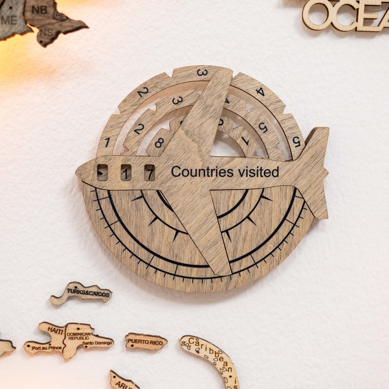 Travel Tracker 3D Wooden World Map – Terra, photo 2 of 7