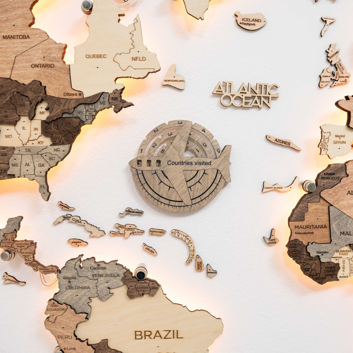 Travel Tracker 3D Wooden World Map, photo 5 of 29