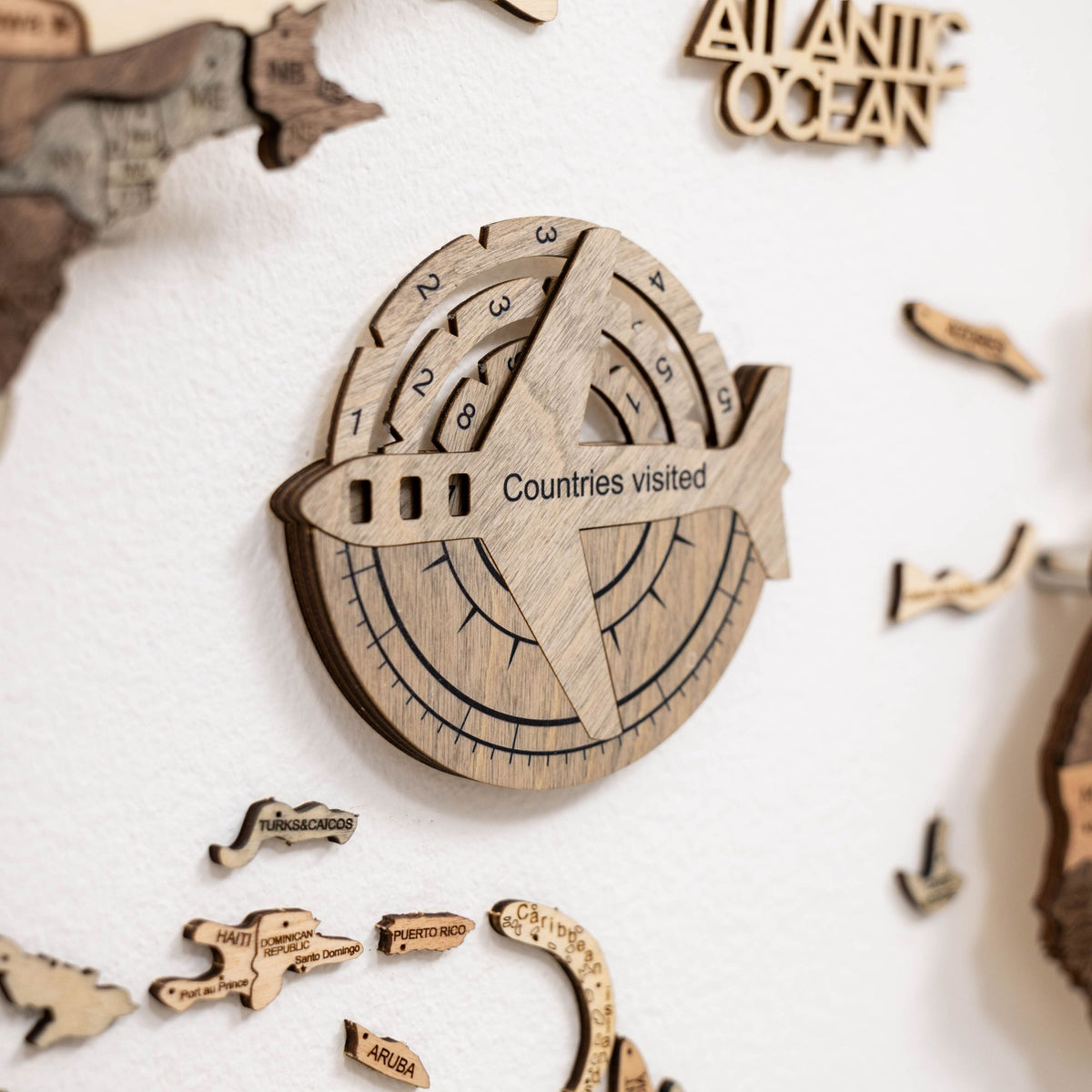 Travel Tracker 3D Wooden World Map, photo 4 of 29