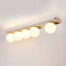 Travertine Bianca Globe Ceiling Lamp