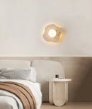 Travertine Blob Glass Wall Lamp
