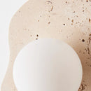 Travertine Blob Glass Wall Lamp