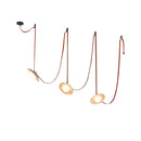 Travertine  Lasso Stone Leather Chandelier