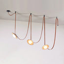 Travertine  Lasso Stone Leather Chandelier
