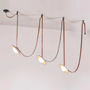 Travertine  Lasso Stone Leather Chandelier