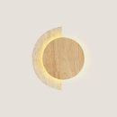 Travertine Crescent Halo Wall Sconce
