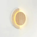 Travertine Crescent Halo Wall Sconce