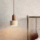 Travertine Cylinder Pendant Light