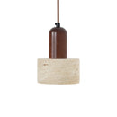 Travertine Cylinder Pendant Light