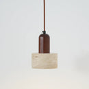 Travertine Cylinder Pendant Light