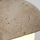 Travertine Glass Semicircle Pendant Light