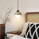 Travertine Glass Semicircle Pendant Light