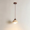 Travertine Glass Semicircle Pendant Light