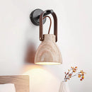 Travertine Lanta Arc Stone Wall Sconce