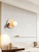 Travertine Lunara Duo Rotating Wall Light