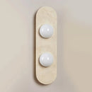 Travertine Oval Glass Wall Sconce