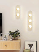 Travertine Oval Glass Wall Sconce