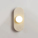 Travertine Oval Glass Wall Sconce
