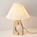 Travertine Stone Pillar Table Lamp