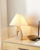 Travertine Stone Pillar Table Lamp