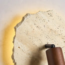 Travertine Thalos Irregular Round Wall Light