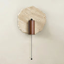 Travertine Thalos Irregular Round Wall Light