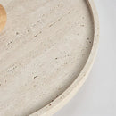 Travertine Tranquil Aura Disc Ceiling Light