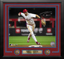 Trea Turner Throwing Action Philadelphia Phillies Autographed 16" x 20" Framed Baseball Photo by Dynasty Sports & Framing
