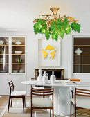 Tree Branch Glass Grape Chandelier