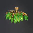 Tree Branch Glass Grape Chandelier