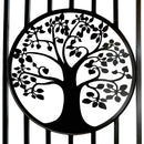14x8 ft Steel Dual Swing Driveway Gate with Wider Goalposts