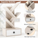5-Tier Floor Standing Tree Bookcase with Drawer by LJGDeals