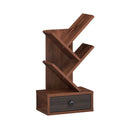 5-Tier Floor Standing Tree Bookcase with Drawer by LJGDeals
