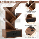 5-Tier Floor Standing Tree Bookcase with Drawer by LJGDeals