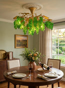 Tree Branch Glass Grape Chandelier