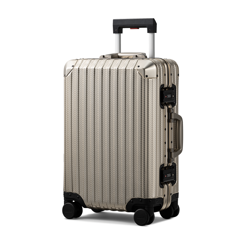 TREVA Aluminum Suitcase Champagne