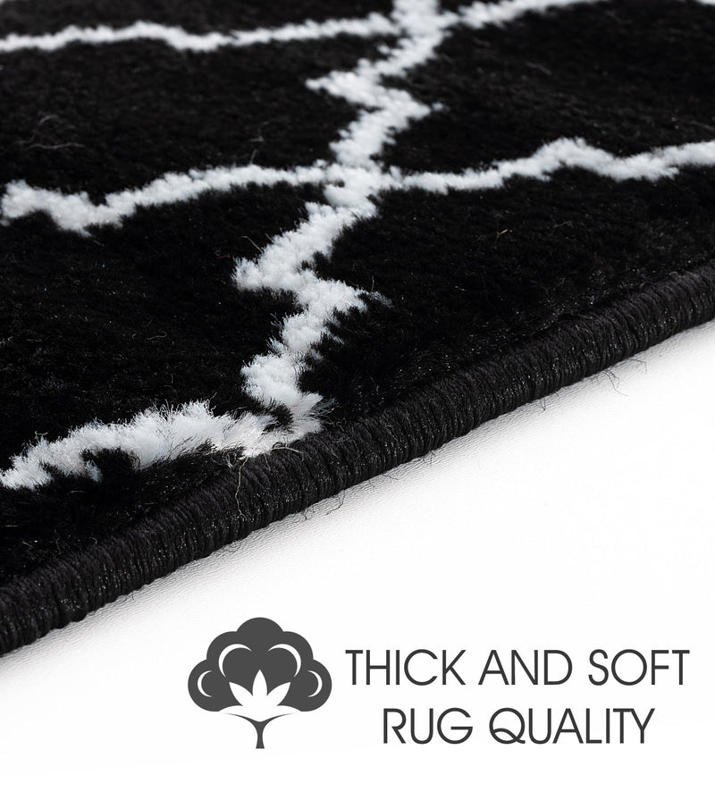 Stair Treads Rug 9"x28" Trellisville Collection | Black & White