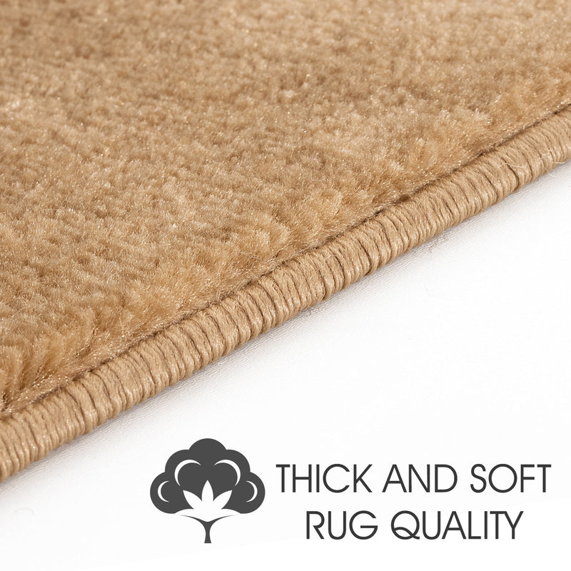 Stair Treads Rug 9"x28" Solid Collection | Beige