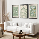 Sage Green Modern Wall Art Set of 3 Prints by Wall Art Set