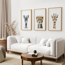 Neutral Safari Wall Art Poster Set Nursery Decor by Wall Art Set