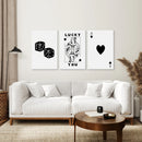 Trendy Playing Card Wall Art Set of 3 Prints by Wall Art Set