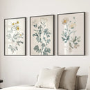 Meadow Flower Watercolor Wall Art Poster Set by Wall Art Set