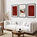 Winter Holiday Decoration Art Decor Prints by Wall Art Set