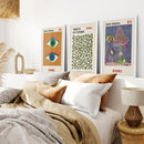 Yayoi Kusama Exhibition Wall Art Set of 3 Prints by Wall Art Set